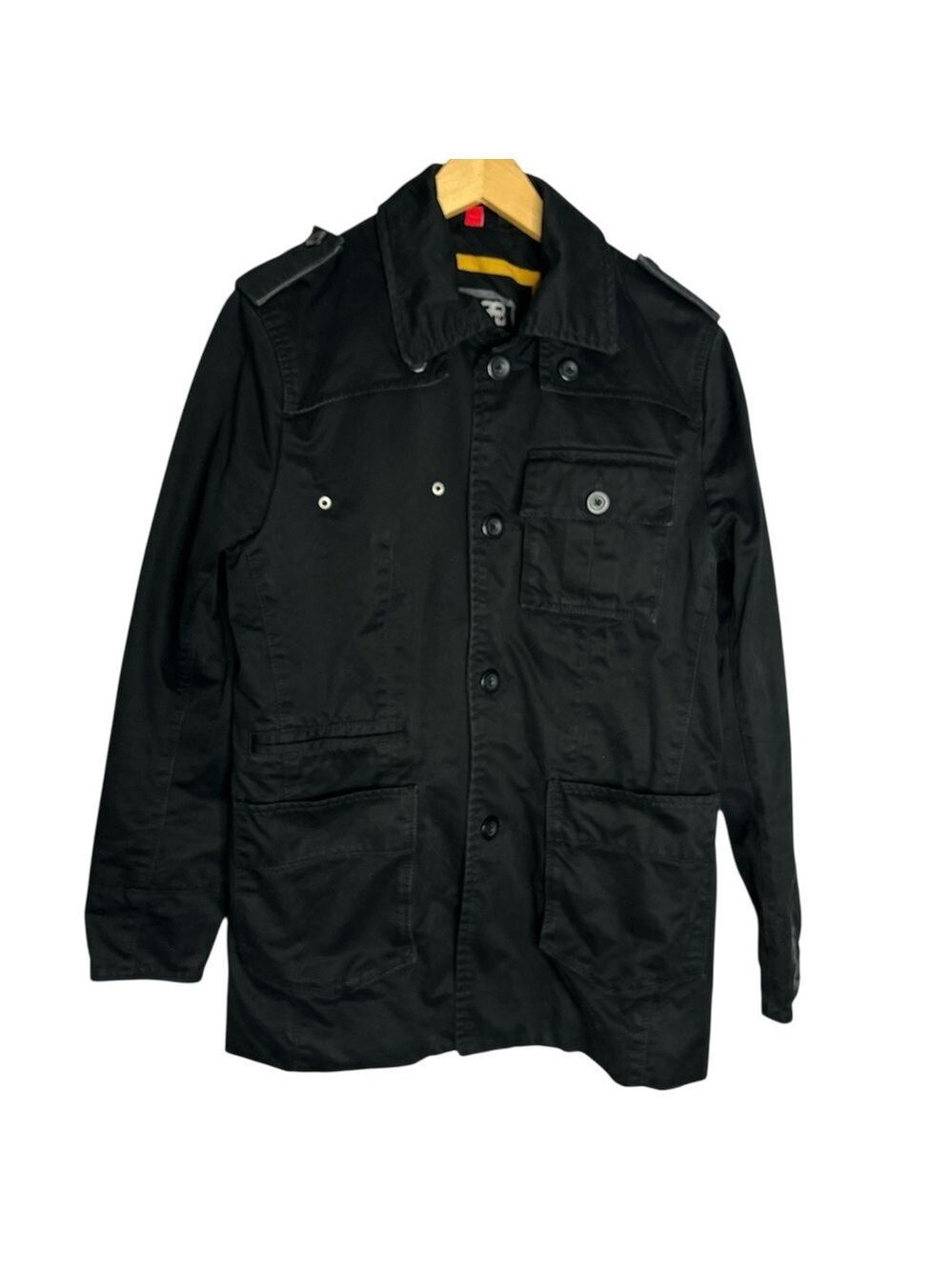 Esprit Men's Military Jacket Cotton Canvas Fall Button Up, size S